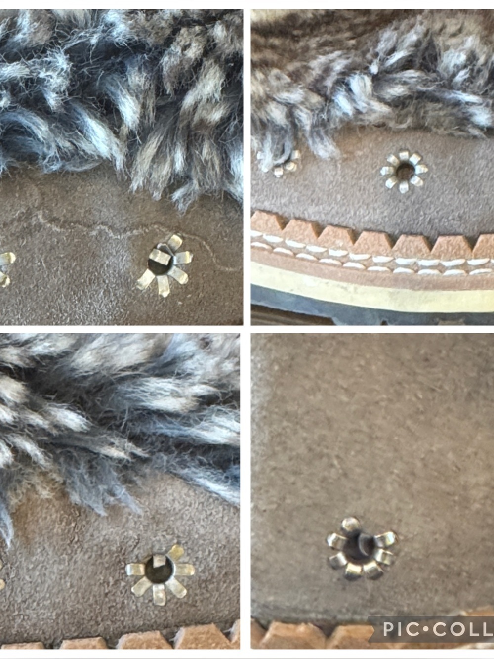 Sam Edelman Blanche Faux Fur Pom Pom Winter Boots Taupe Gray Size 7.5 - Picture 9 of 15